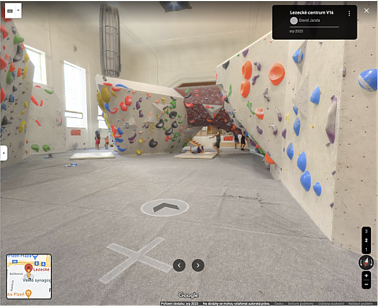 Google Street View – Lezecké centrum V16